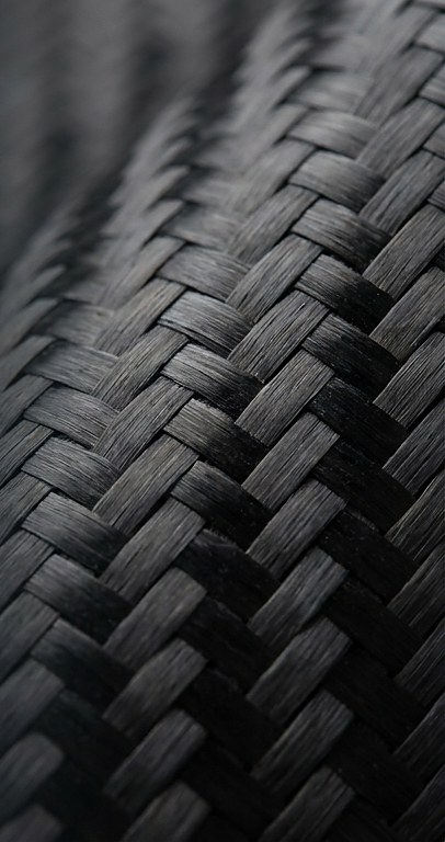Woven carbon cloth, close up